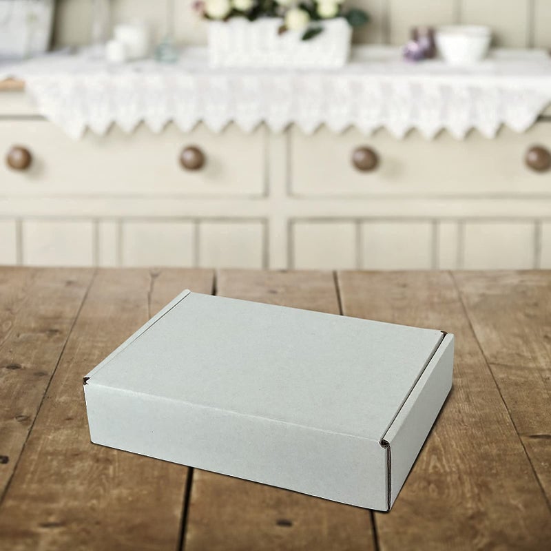 RLAVBL 9x6x2 Inches Shipping Boxes Set of 25, White Small Corrugated Cardboard Box, Mailer Boxes for Packing Small Business - Image 4
